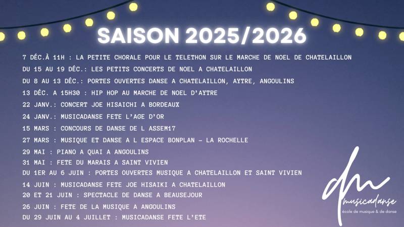 Evènements sur 2025-2026